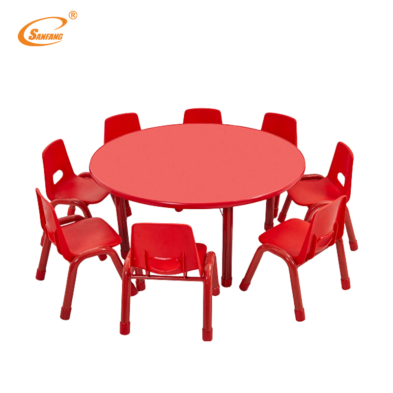 OEM Modern Colorful Fireproof Plastic Table and Chair Set for Preschool Kindergarten Nursery School Kid's Furniture