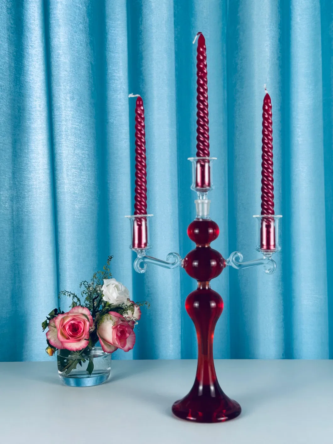 Handmade High Borosilicate Candle Holder for Elegant Home Decor