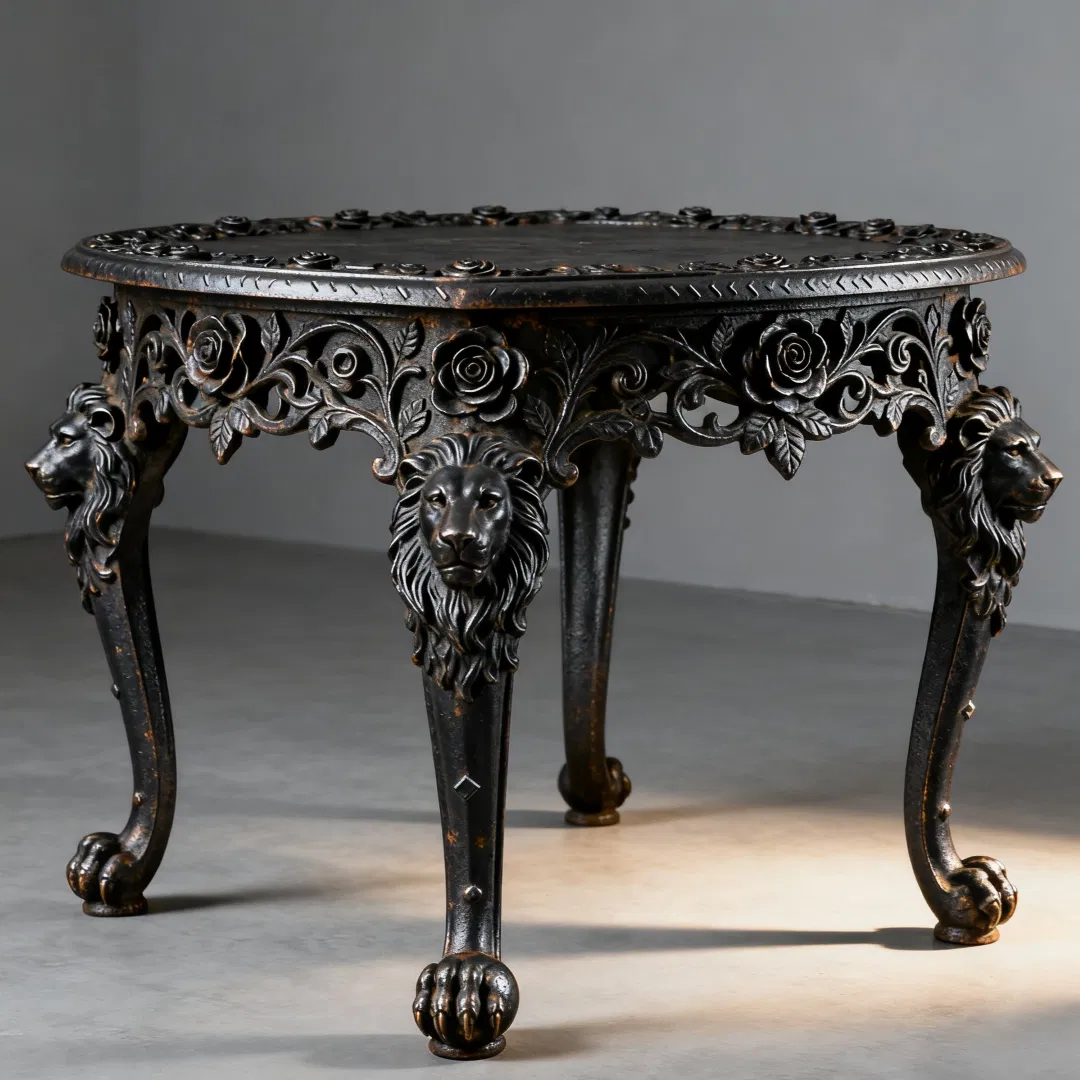 Decor Accent Cast Iron Garden Table Suitable for Outdoor Use