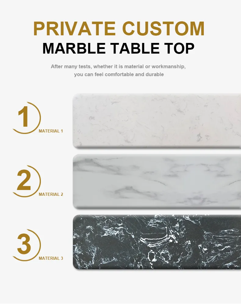 Available leather and metal frames color guide