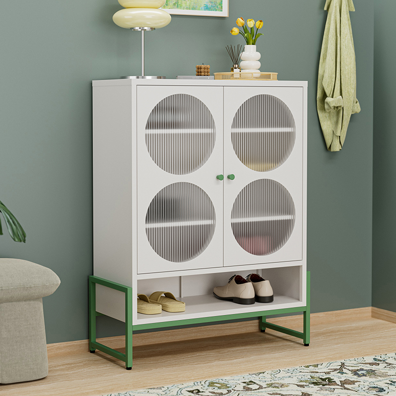 Modern Furniture White Multipurpose Metal Shoe Cabinet for Living Room, Bed Room,Entryway,Hallway,Closet,Apartment