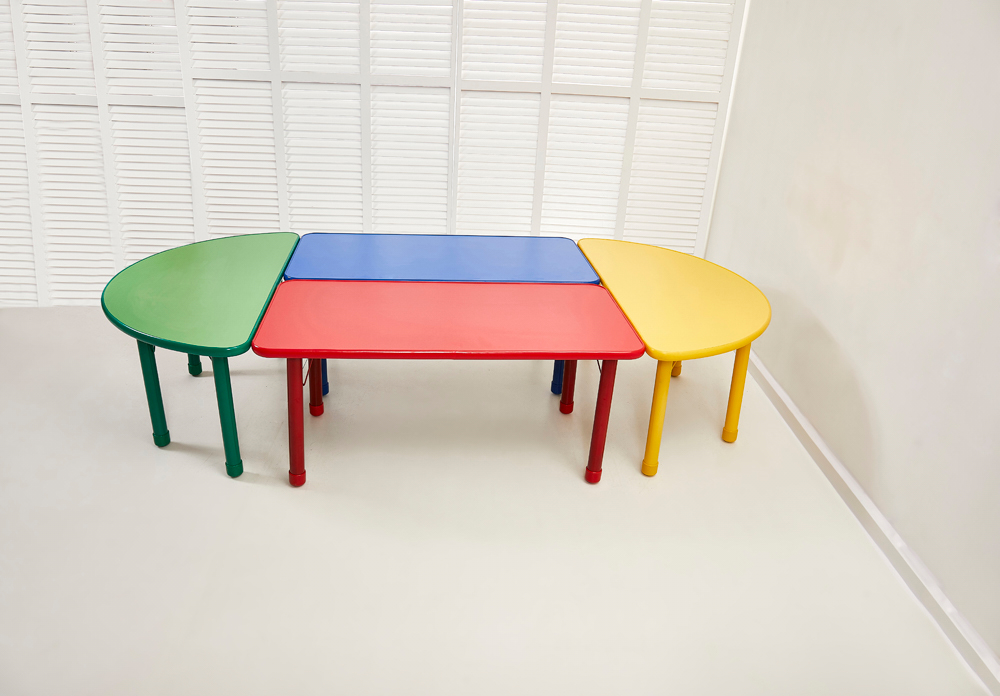 Kindergarten Furniture Good Quality Combination Height Adjustable Nursery Furniture School Desk Set Plastic Chair Carton Box