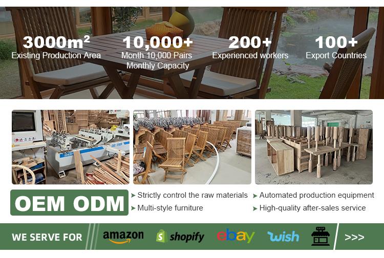 Modern Teak Outdoor Garden Sofa Set with Waterproof Cushions-Durable Patio &amp; Courtyard Furniture