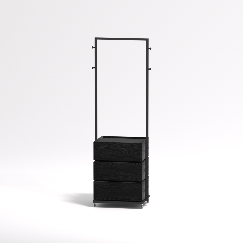 Modern Versatile Coat Rack with 3 Drawers for Entryway, Hallway, Bedroom, Office