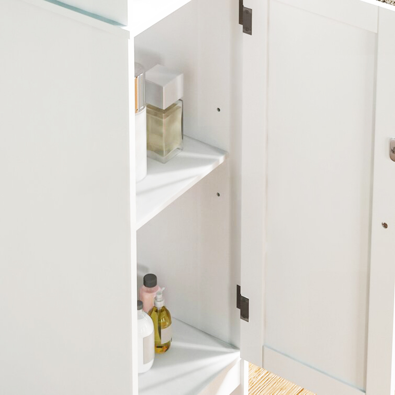 2023 Luxury Wood American Shallow Narrow Bathroom Furniture Thin Tall Shelf Storage Cabinet for Bathroom with Ample Storage