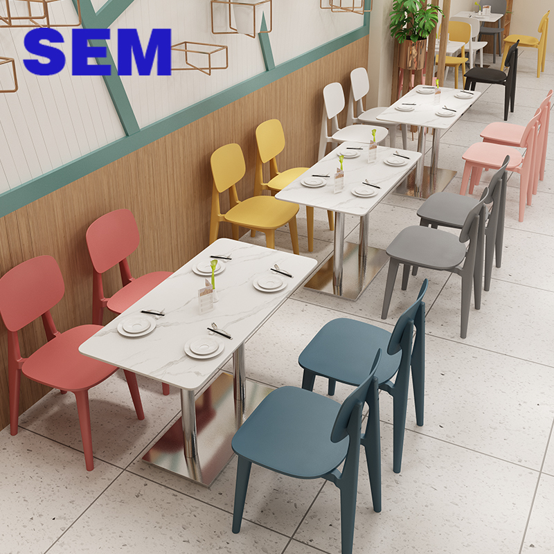SEM Chinese Modern Commercial Dining Tables and Chairs Set for Fast Food Restaurant Commercial Restaurant Furniture
