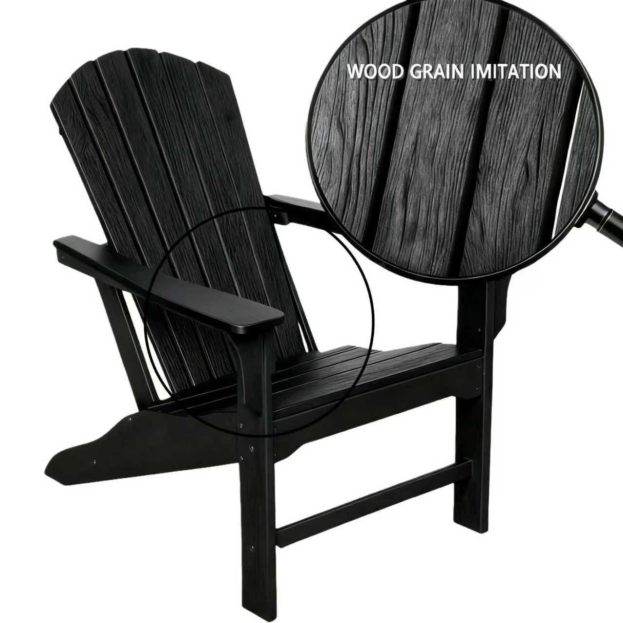 Modern Design Adirondack HDPE Comfortable Waterproof UV Resistant Lightweight Portable Outdoor Garden Chair Furniture Patio Deck