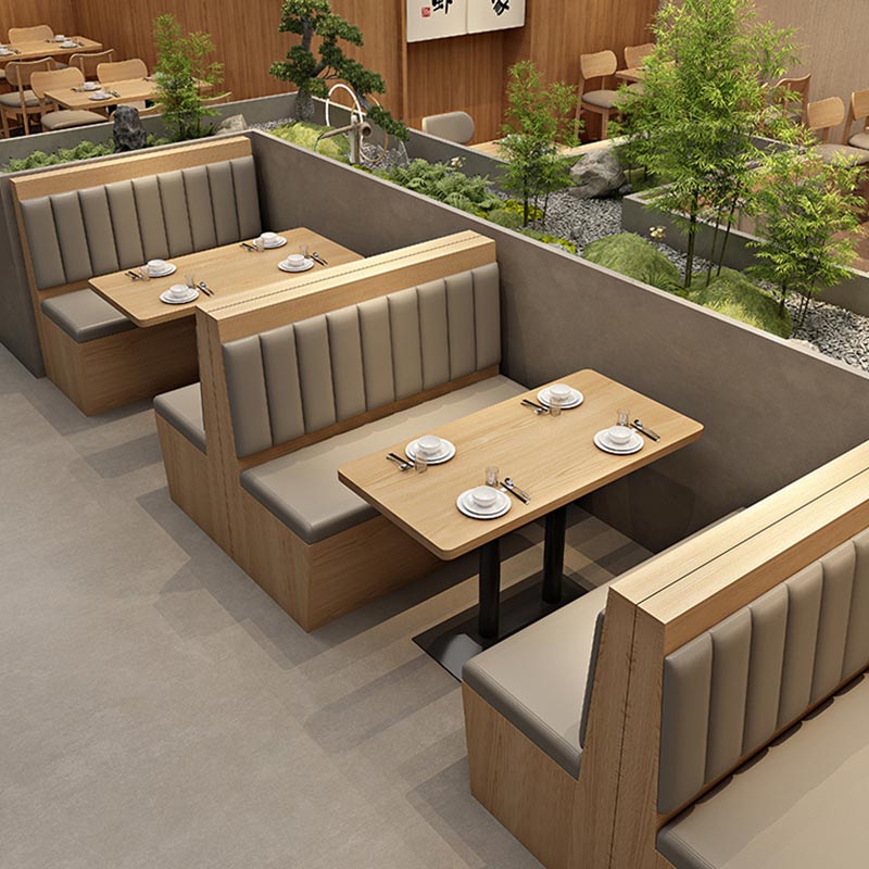 HUALIN Modern Hotel Cafe Pizzeria Restaurant Dining Table Dining Chair Sofa Card Seat Set