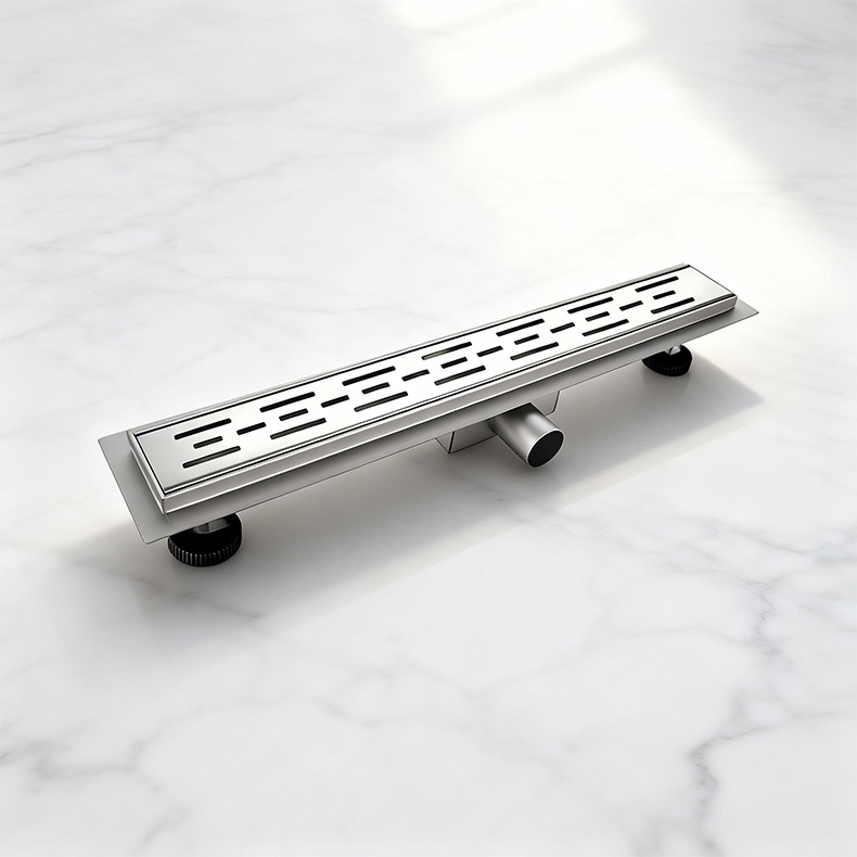 Hot Selling Stainless Steel Brushed Shower Drain Customized Grate Cover Rectangle Linear Floor Drain Bathroom