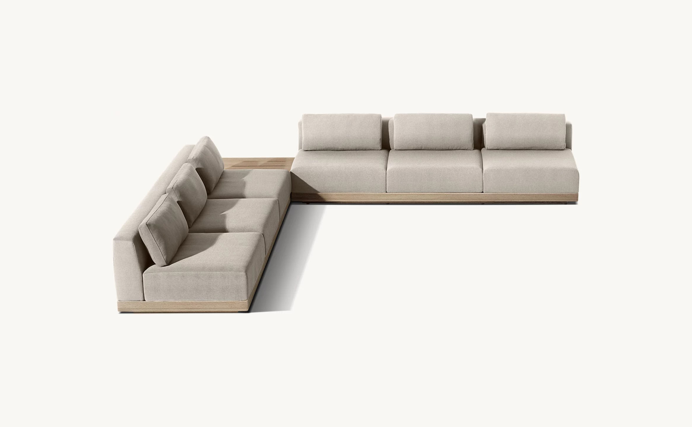 Hangkai Oem Outdoor Furniture Garden Sofa Teak Wood Sofa Set Teak Wood Patio Sofa And Coffee Table Set