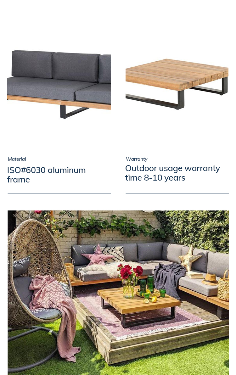 Teak Wood Garden Sofa Set Detail 5