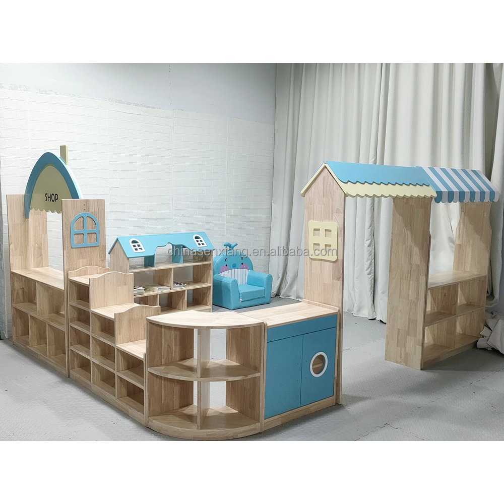 Preschool Daycare Furniture Kids Kindergarten Wooden Cabinet Sets for Childcare Nursery Classroom Design