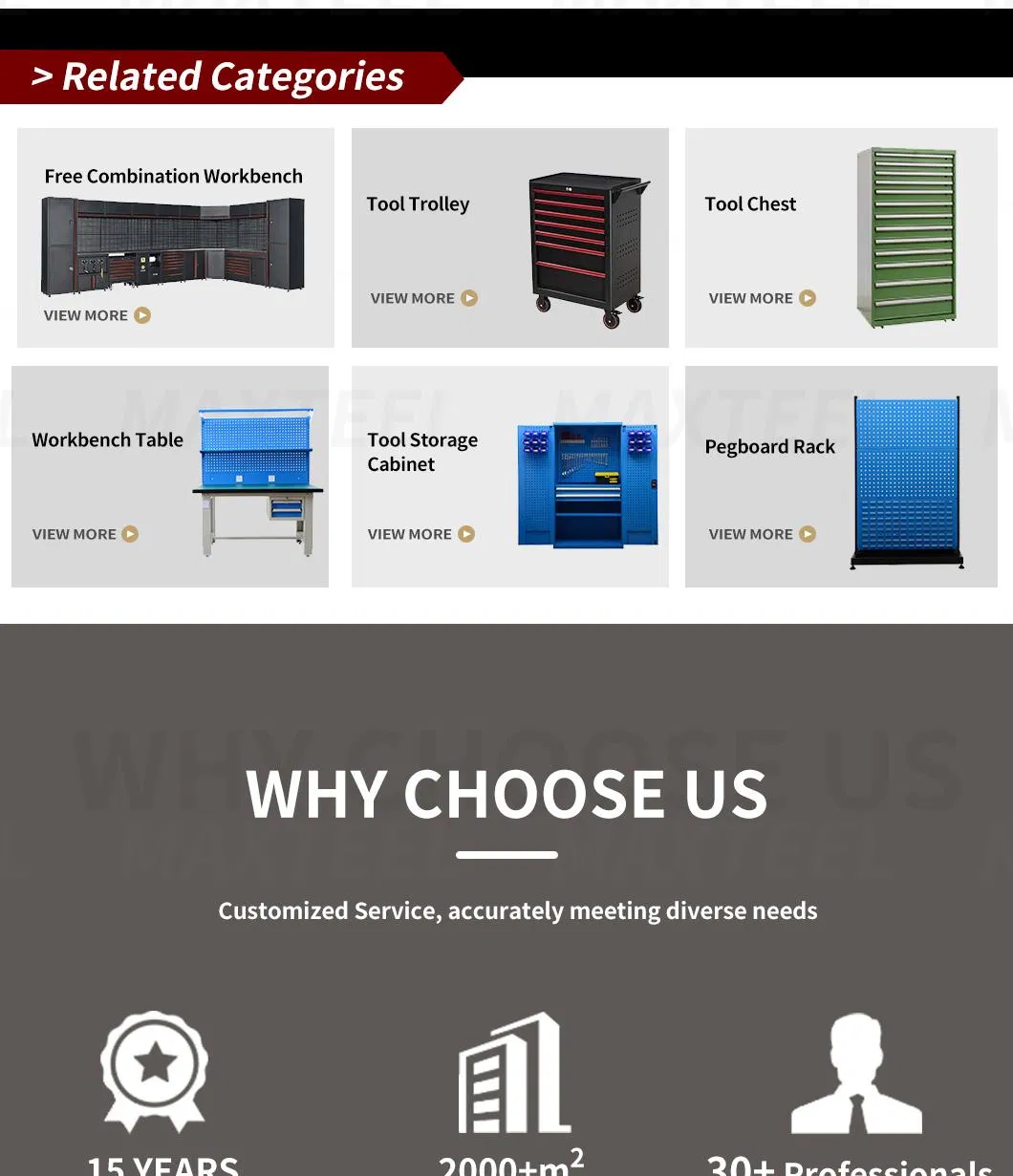 Removable Large Workshop Toolbox Organization Workbench Garage Equipment Storage Tool Cabinet