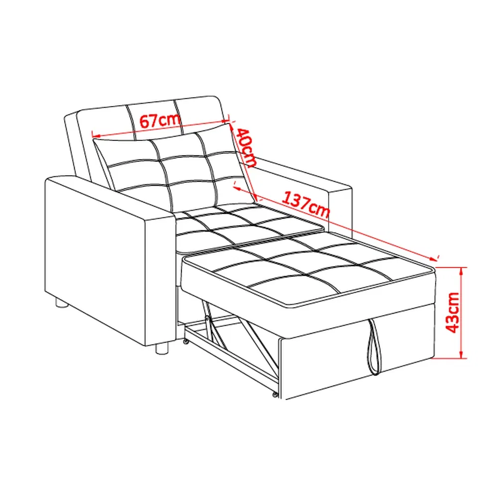 Antibacterial Breathable Chair-18 Pull out Office Lounge Chair for Game Room