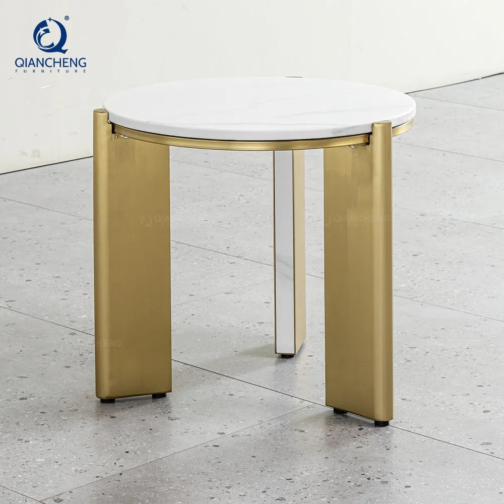 Marble Accent Side Table with Three Legs Featuring Elegant Design Perfect for Modern Living Room Bedroom or Office Decor Furniture