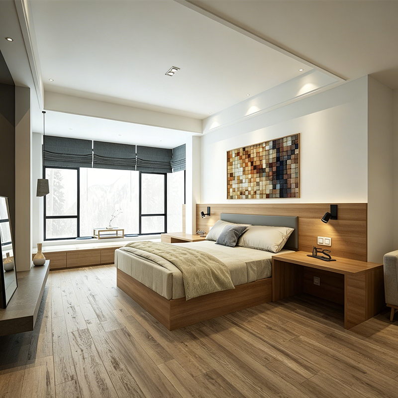 Complete Hotel Room Furniture Set Custom Modern Hospitality Bedroom Furniture Project Furniture for Hotel Resort Villa