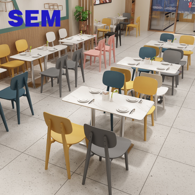 SEM Chinese Modern Commercial Dining Tables and Chairs Set for Fast Food Restaurant Commercial Restaurant Furniture