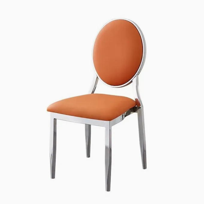 Luxury Modern Gold Stackable Stainless Steel Metal Back Dining Banquet Chair For Home Hotel Mall Use-Waterproof 5-Year Warranty