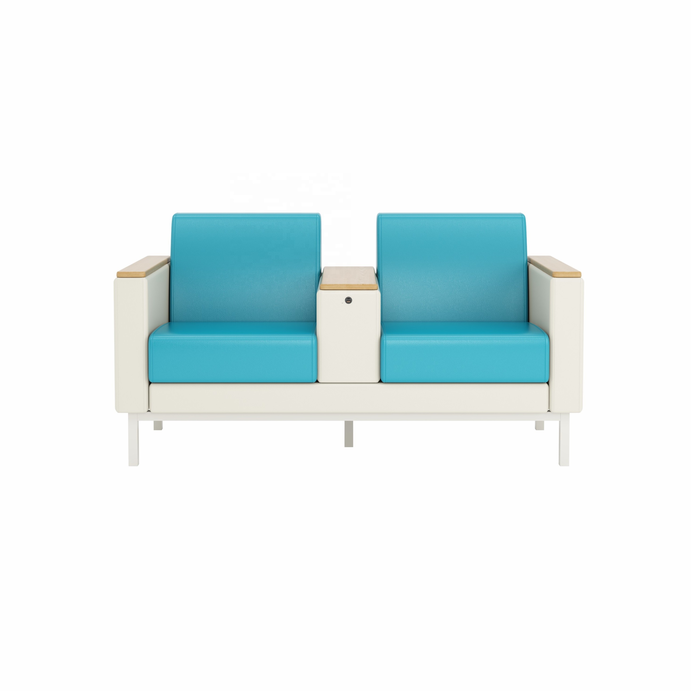 Hospital Waiting Room Furniture 2 Seater Plywood Armrest PU Cover Visitor Sofa Hospital Lobby Waiting Furniture Sofa