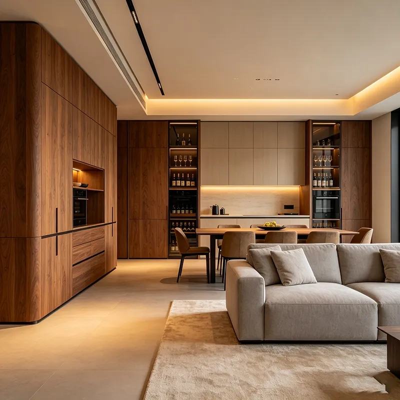 Backlit Accent Furniture for Luxury Whole-House Bedroom Decoration Works
