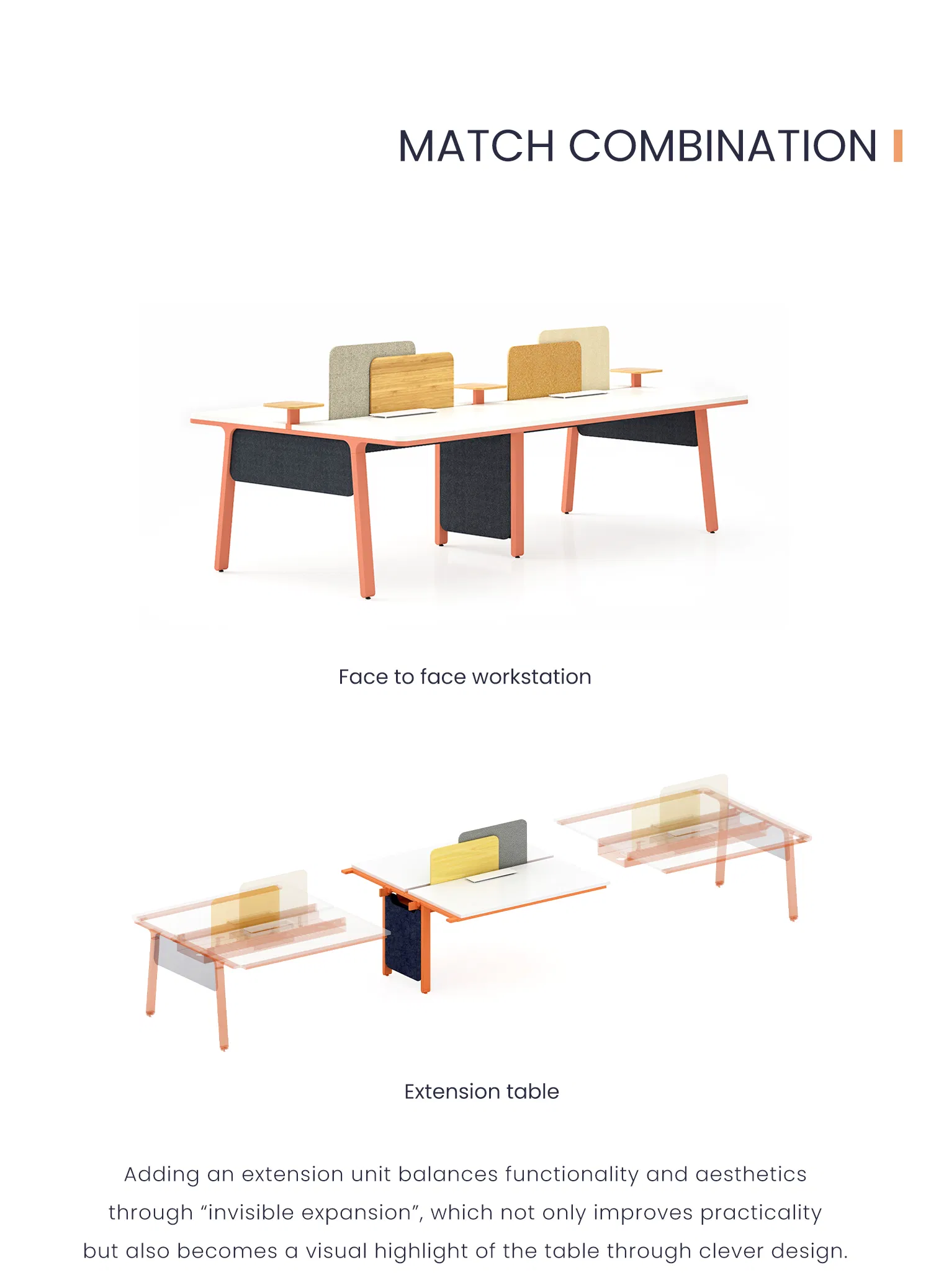 Volta Desk Design Table Modular Staff Coworking Workstation Office Furniture