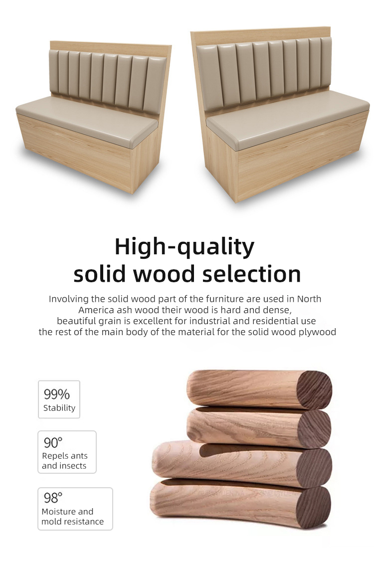 Modern Hotel Cafe Pizzeria Restaurant Dining Table Dining Chair Sofa Card Seat Set