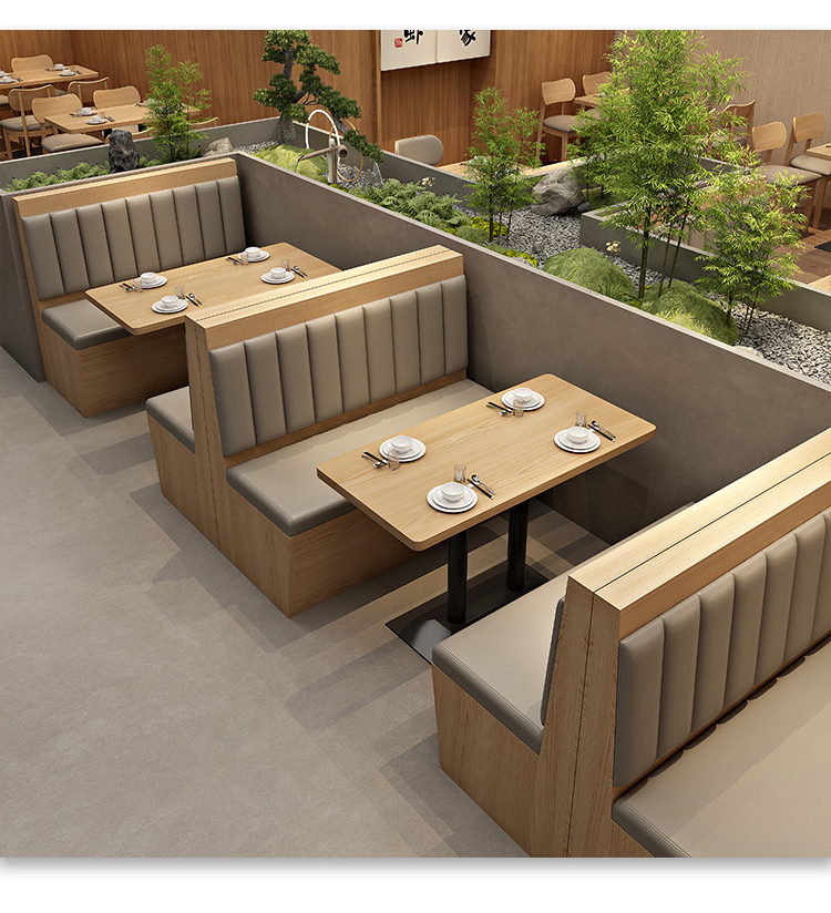 Modern Hotel Cafe Pizzeria Restaurant Dining Table Dining Chair Sofa Card Seat Set