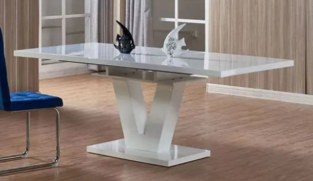 Model Dining Table in Dining Room Furniture Modern Extension High Gloss Luxury MDF Dining Table