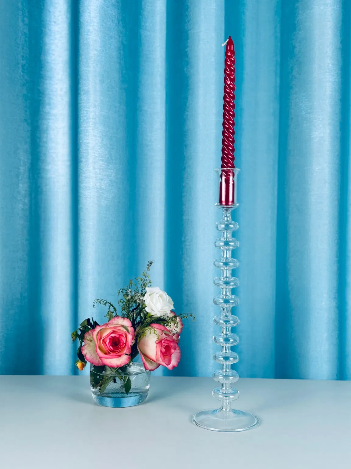 Handmade High Borosilicate Glass Candle Holder for Elegant Home Decor by Newauto