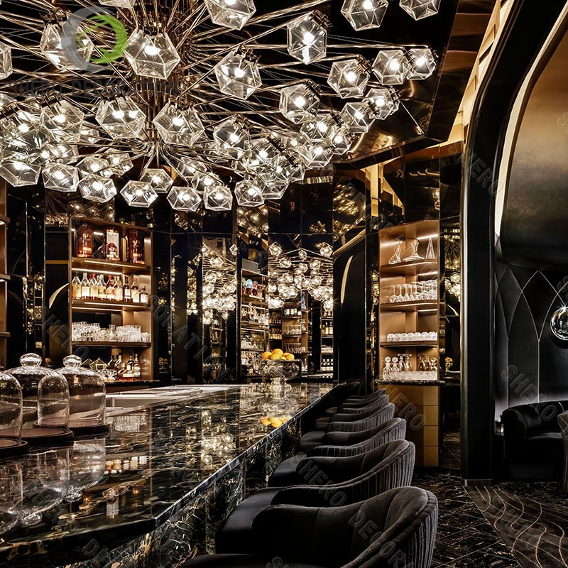 Modern Wood Restaurant and Bar Sets Furniture Fast Food Cafe Dining Tables and Chairs Counter for Hotels Bar Bakery Shop Booth