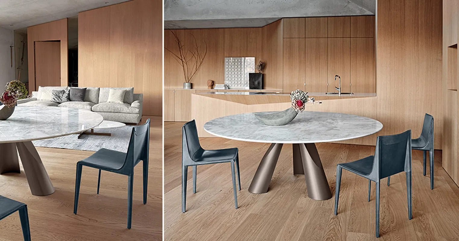 Prima Modern Dining Room Furniture Marble Stone Dining Table Set