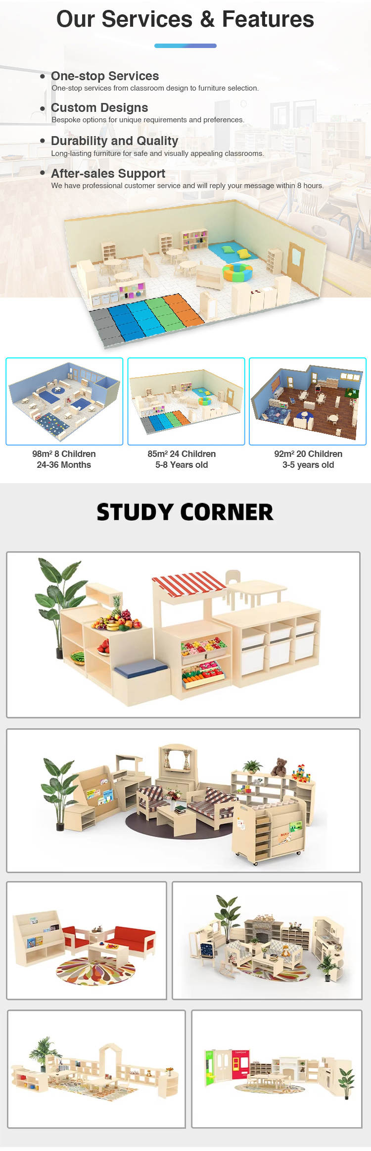 Wooden Table and Chair Set Detail 4