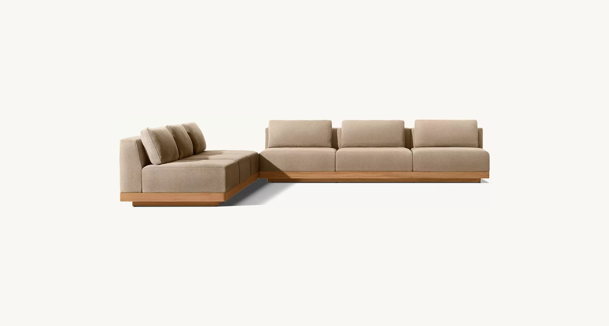 Hangkai Oem Outdoor Furniture Garden Sofa Teak Wood Sofa Set Teak Wood Patio Sofa And Coffee Table Set