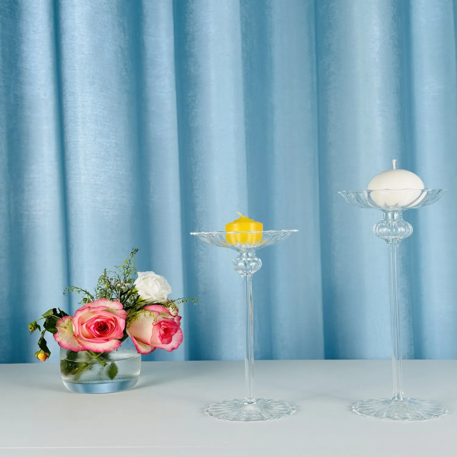 CS-011 High Borosilicate Candle Holder for Elegant Home Decor