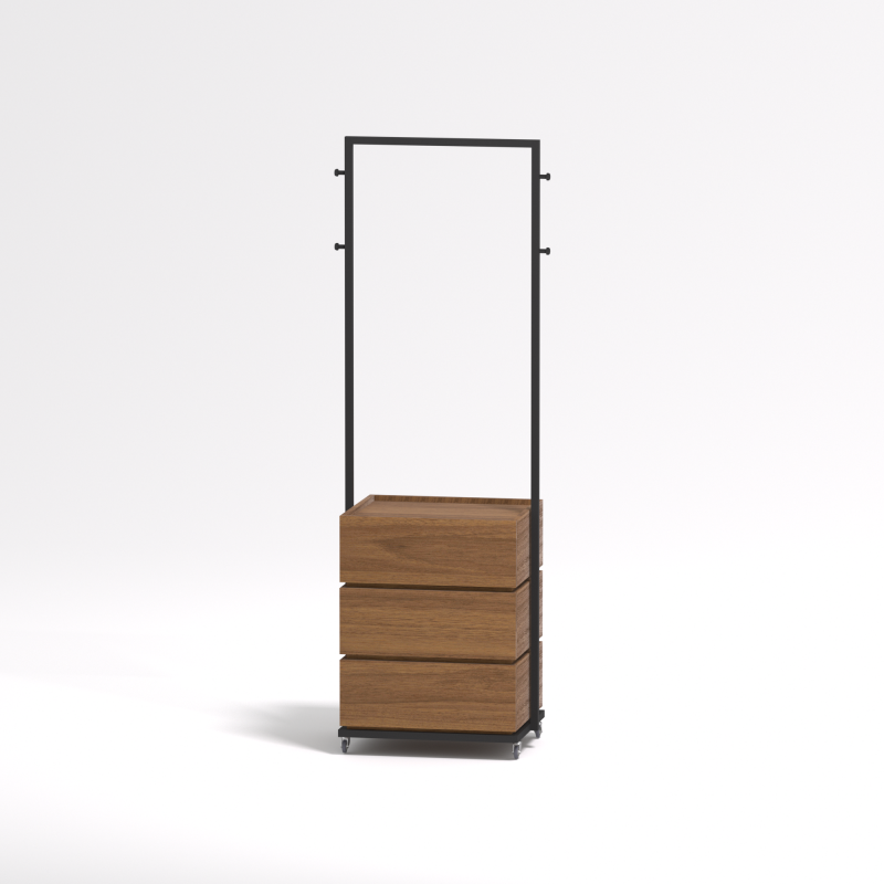 Modern Versatile Coat Rack with 3 Drawers for Entryway, Hallway, Bedroom, Office