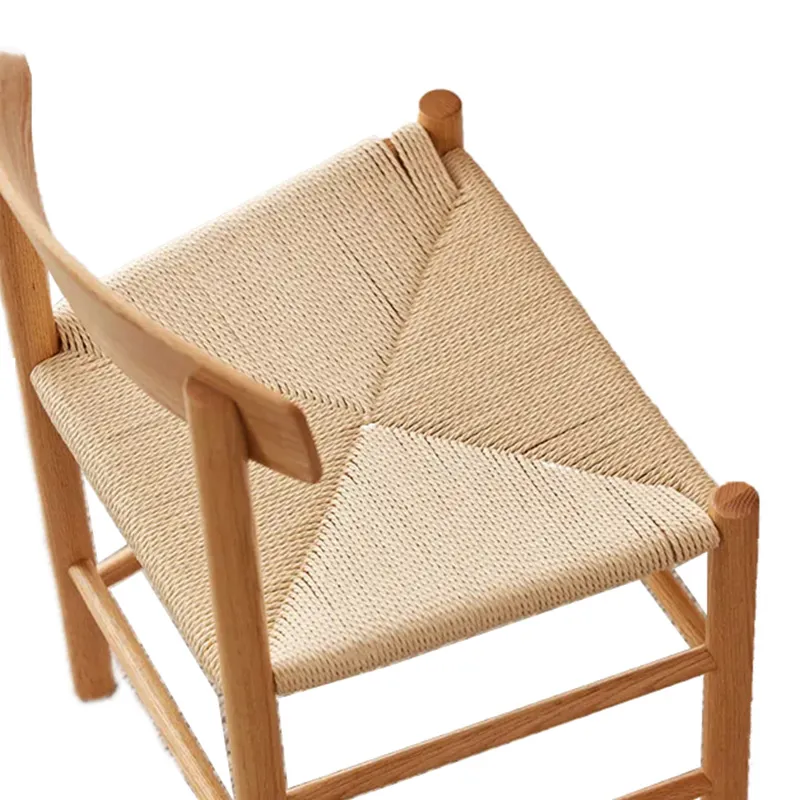 Modern Accent Lounge Bar Hotel Wooden Chair Home Decoration Coffee Restaurant Rattan Seat Dining Wood Chair