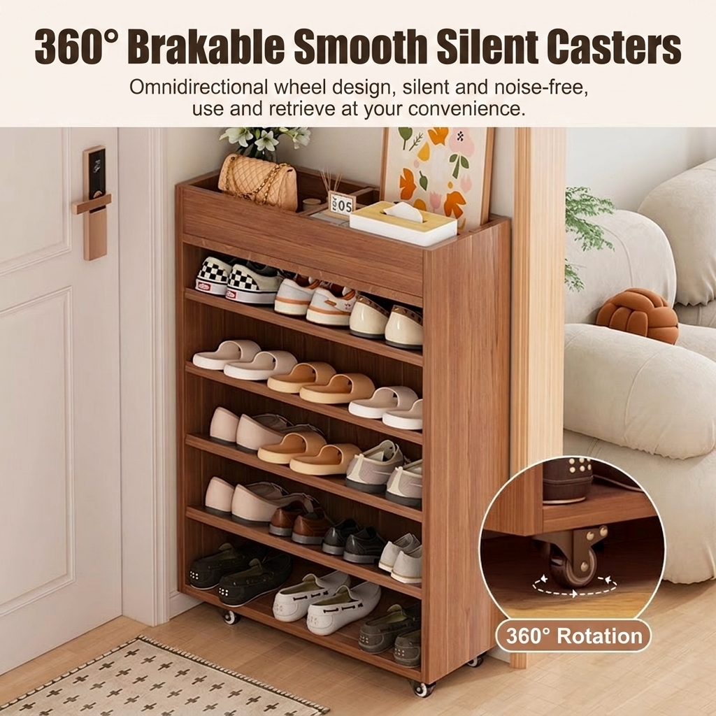 Customized White Modern Shoe Cabinet Multi-Tier Wooden Organizer Easy Assembly Open Shelves for Living Room Spacious Hallway