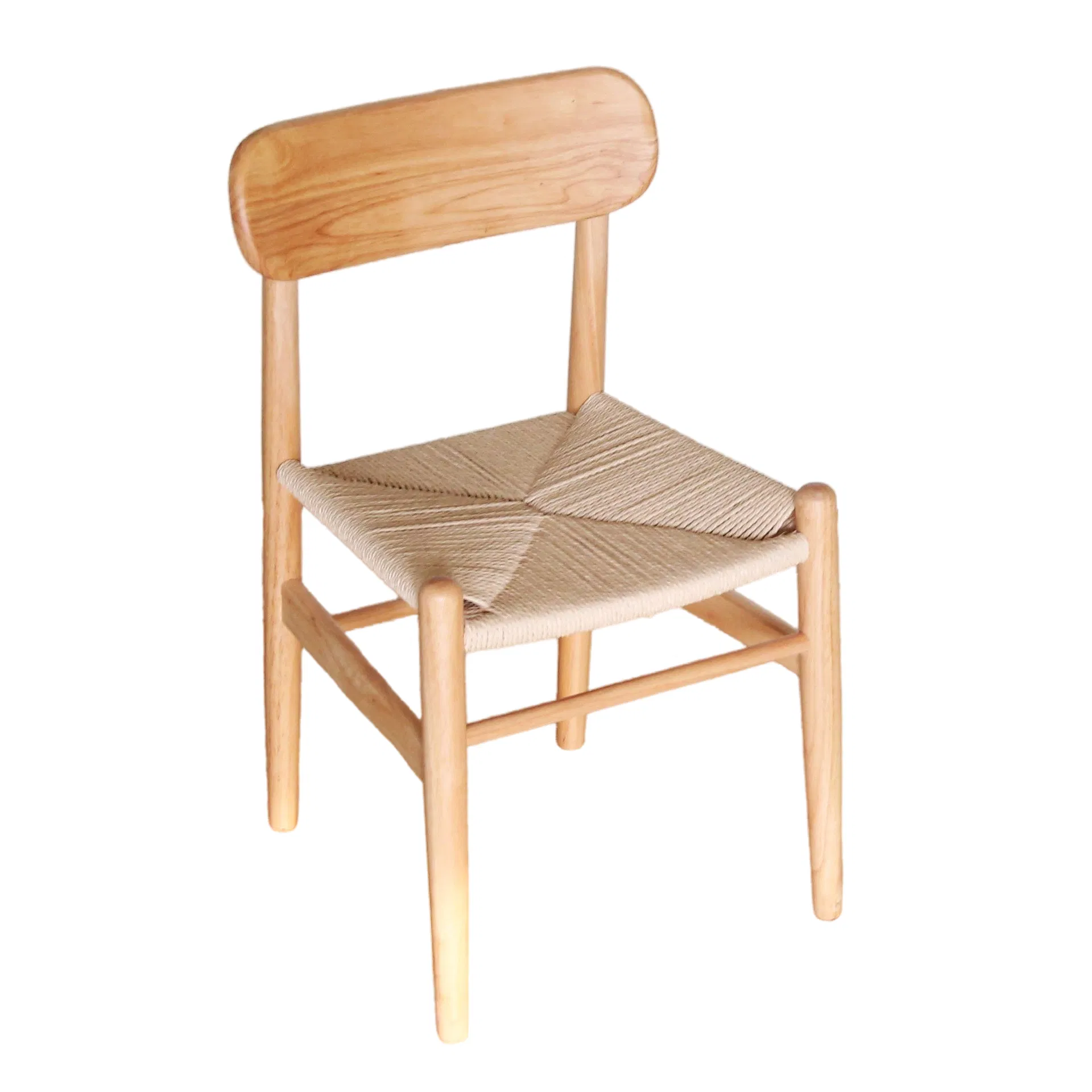 Modern Accent Lounge Bar Hotel Wooden Chair Home Decoration Coffee Restaurant Rattan Seat Dining Wood Chair
