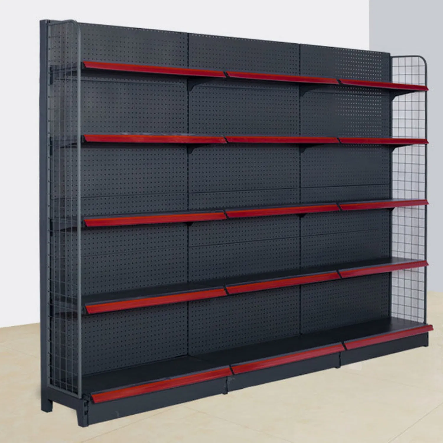 Manufacturer-Customized Commercial-Grade Supermarket Display Shelf for Store Storage and Organization