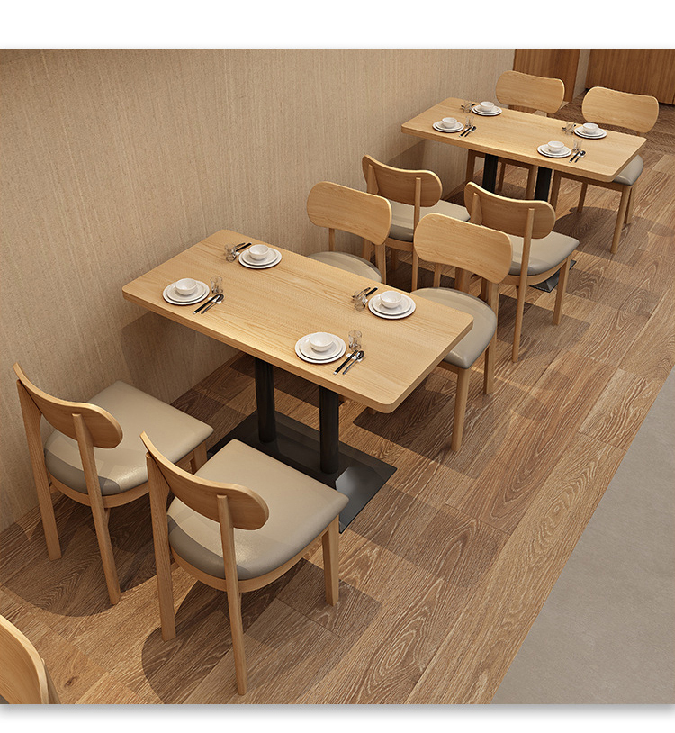 Modern Hotel Cafe Pizzeria Restaurant Dining Table Dining Chair Sofa Card Seat Set
