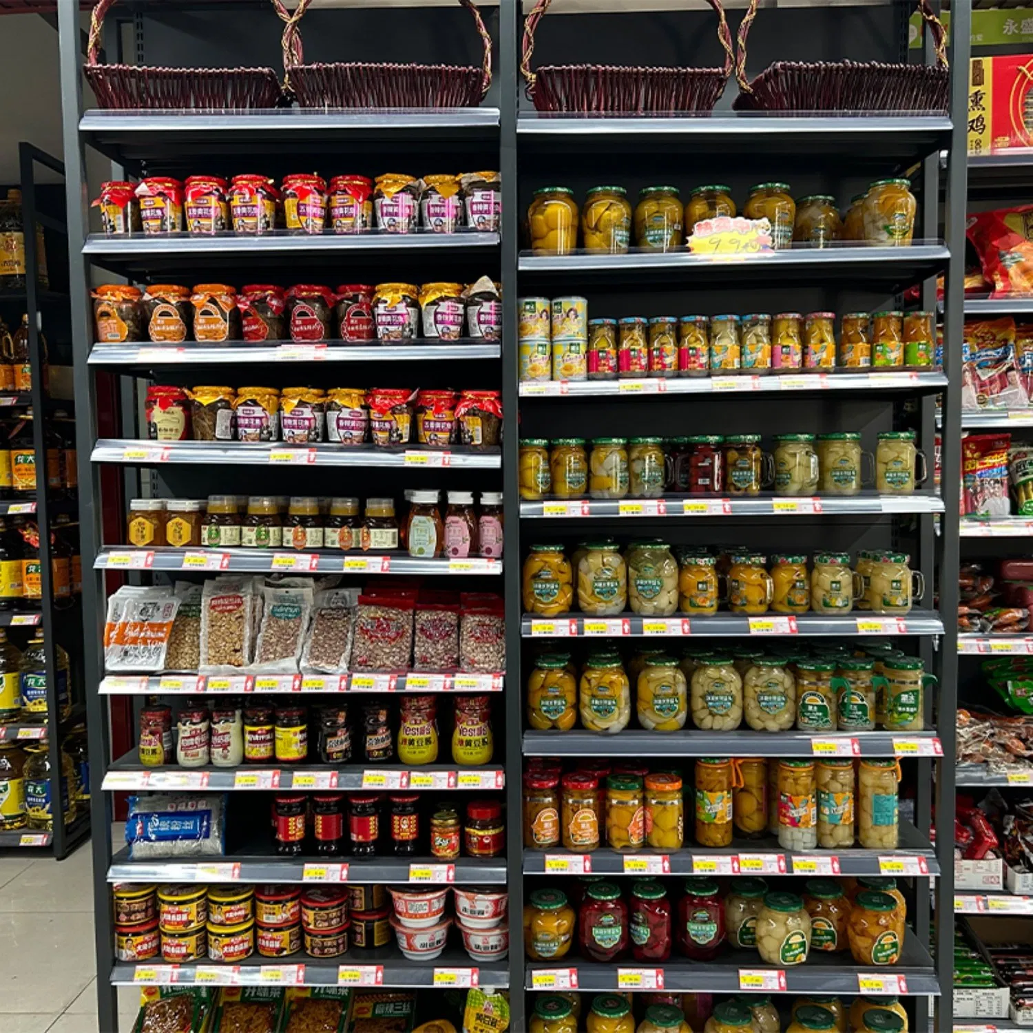 Manufacturer-Customized Commercial-Grade Supermarket Display Shelf for Store Storage and Organization