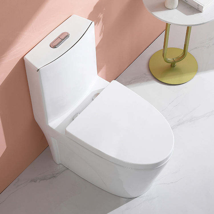Ceramic Toilet For Bathroom Two One Piece Toilet Set Water Closet Flush S Trap Floor Mounted Cupc Toilet Pot
