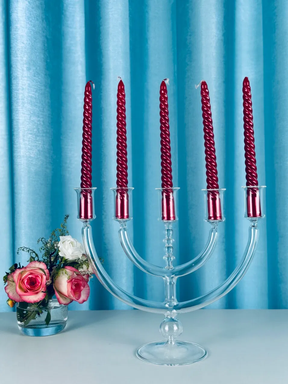 Handmade Borosilicate Glass Candle Holder by Newauto CS-011