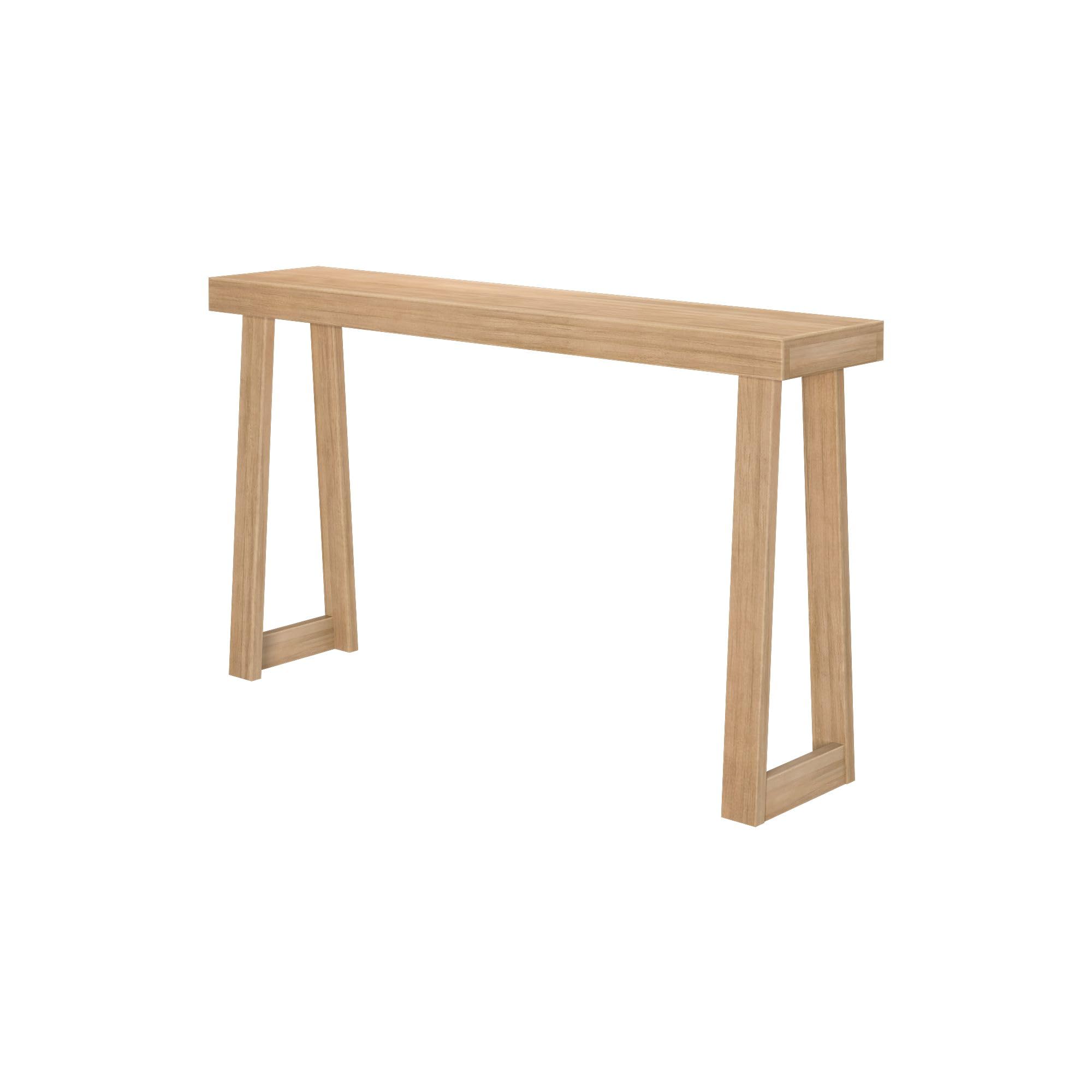 Solid Pine Wood Modern Console Table with Adjustable Design Easy Assembly Blonde Finish for Hotel Narrow Entryway Living Rooms