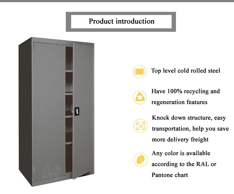 Metal Tool Storage Cabinet Tall Steel Garage Cabinet for Workshop Factory Tool & Equipment Organization