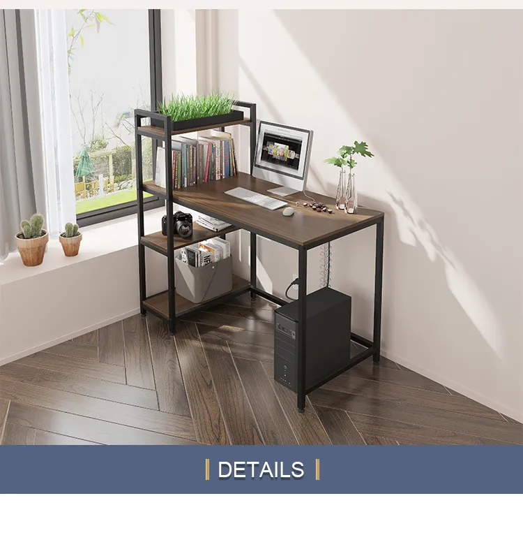 Modern Wooden Industrial Style Computer Home Office Desk Furniture