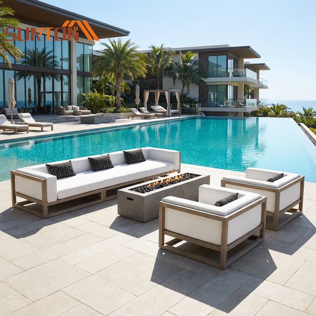 China Cheap 4 Pieces Rattan Wicker Balcony Furniture for Outdoors Turkey Outdoor Patio Set Sofa Set Wood Patio Furniture