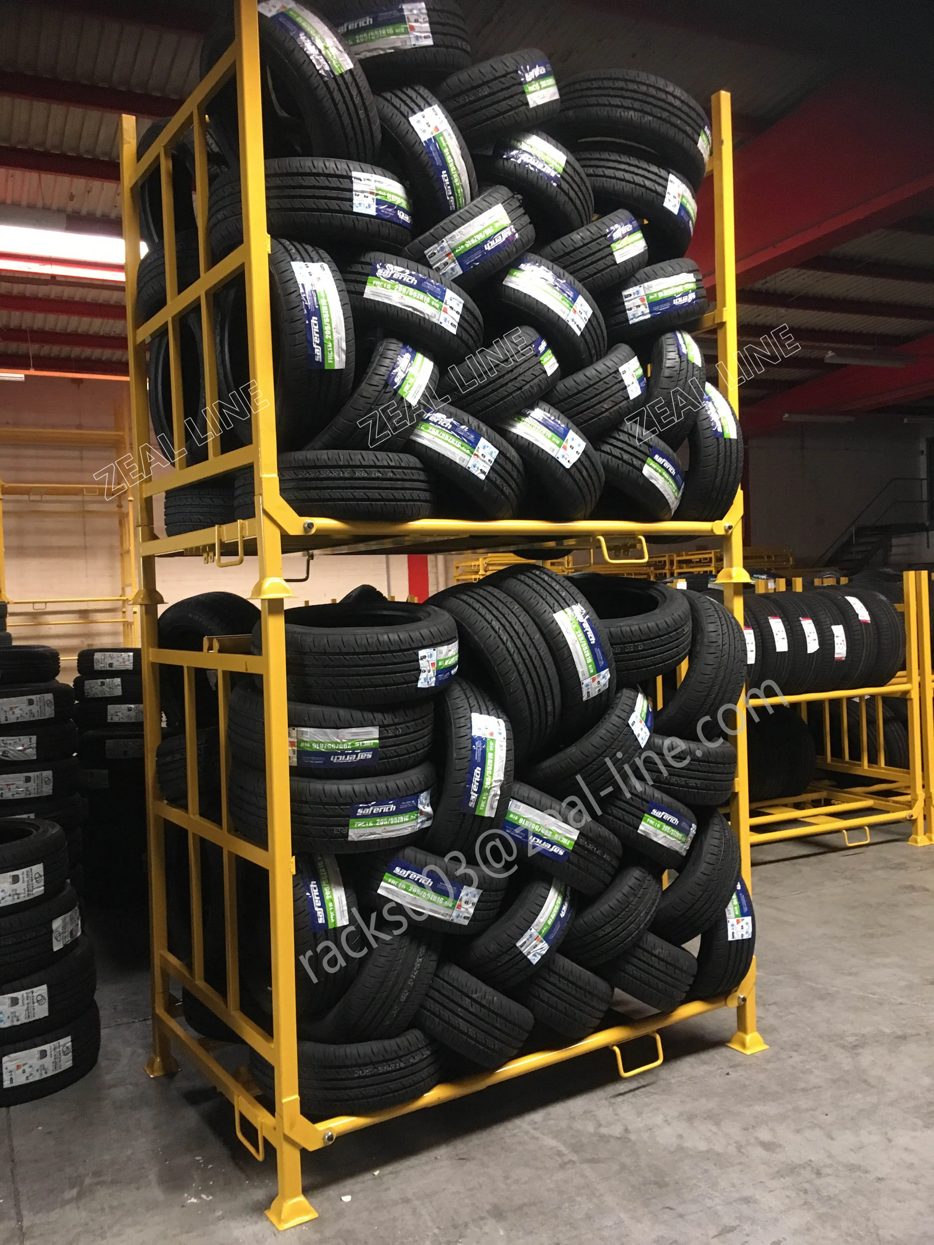 Durable Tire Storage Heavy Load Steel Powder Coating Rack for Easy Organization