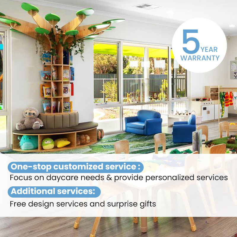 Montessori Reading Corner Kids Reading Tree Bookshelf Preschool Classroom Furniture Kindergarten Nursery Daycare Learning Area