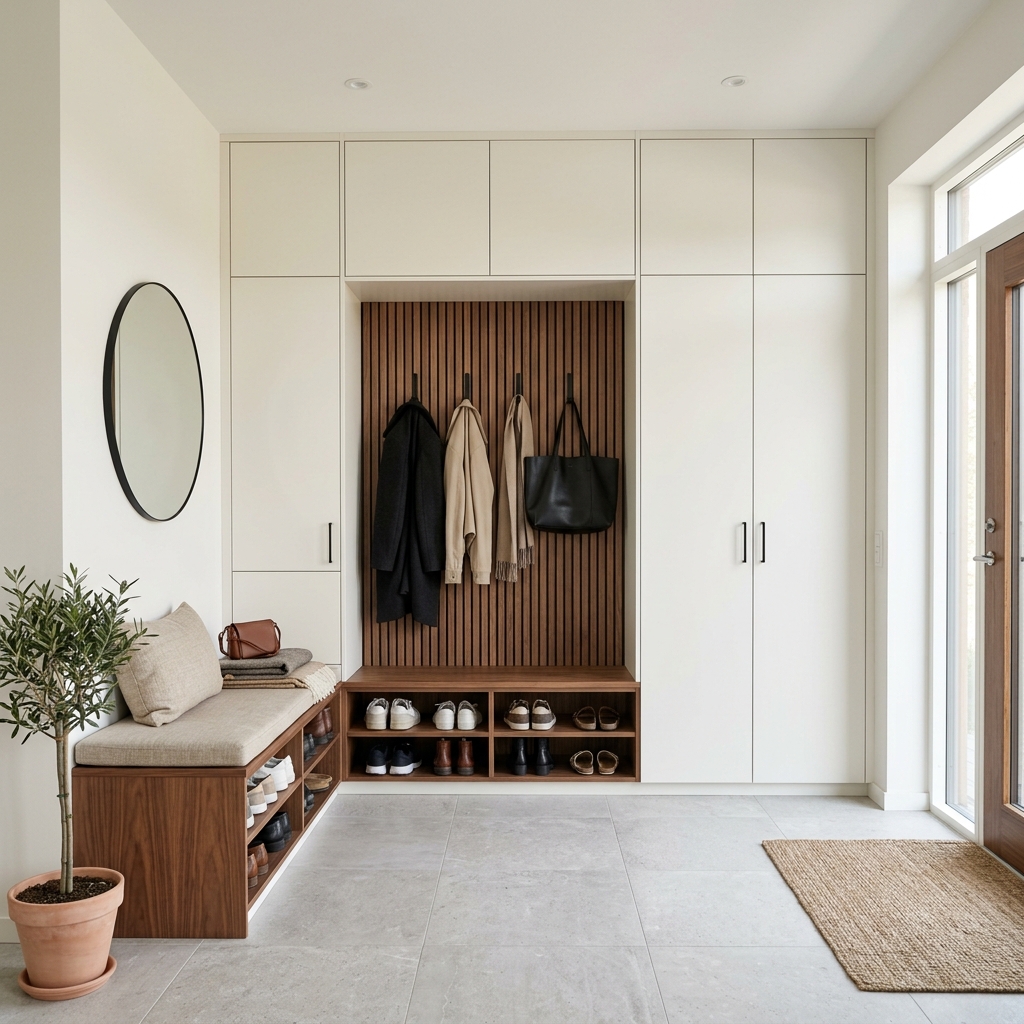 Simple Stylish Entrance Cabinet | Multifunctional Hallway Shoe &amp; Clothes Storage Custom Furniture